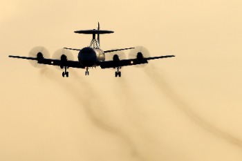 P-3AEW&C N146CS comes in for landing at Hato, Curacao (photo: Dylan Phelps - Centerline Images)